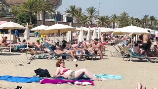 Barcelona beach walk ????????beach Somorrostro