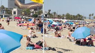 Barcelona beach walk ????????beach Somorrostro