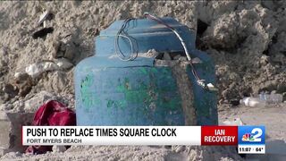 Iconic Times Square clock on Fort Myers Beach destroyed by Hurricane Ian