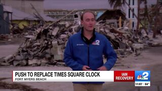 Iconic Times Square clock on Fort Myers Beach destroyed by Hurricane Ian