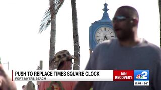 Iconic Times Square clock on Fort Myers Beach destroyed by Hurricane Ian