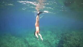 Deep Underwater Girl Swimming | Bikini Girls Swimming In Underwater 107 | Underwater Official 10M