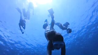 Deep Underwater Girl Swimming | Bikini Girls Swimming In Underwater 107 | Underwater Official 10M