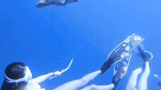 Deep Underwater Girl Swimming | Bikini Girls Swimming In Underwater 107 | Underwater Official 10M