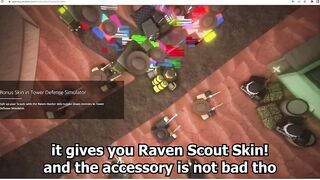 Getting The New Raven Scout Skin For Free! (TDS) | Roblox