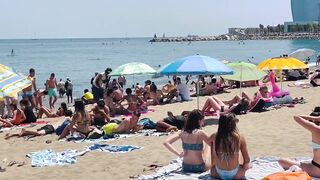 Barcelona beach walk ????????beach Sant Sebastia