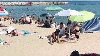 Barcelona beach walk ????????beach Bogatell