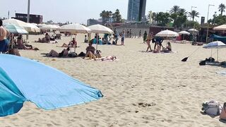 Barcelona beach walk ????????beach Bogatell