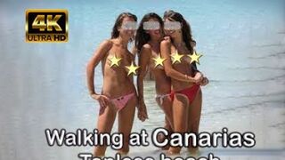 Canarias Walking beach where the #topless is optional with Chill Music #VR #4K #video4k