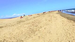 Canarias Walking beach where the #topless is optional with Chill Music #VR #4K #video4k