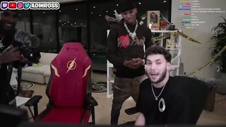 NLE Choppa PRESSES Adin Ross on Stream