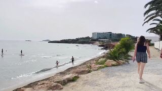 [4k] CALA NOVA BEACH - OCTOBER FOOTAGE | WALK TOUR