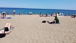 Beach Walking tour - Barcelona Spain - Saint Miquel Beach 2022