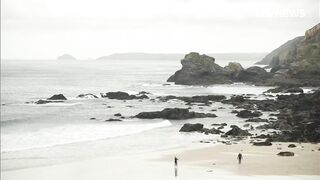 Raw sewage spills into sea at St Agnes Beach in Cornwall amid heavy rainfall | ITV News