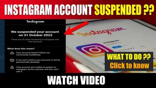 Instagram Account Suspended Today For No Reason | 31st October 2022 | Instagram Outage Today 2022