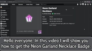 [BADGE] HOW TO GET THE NEON GARLAND NECKLACE BADGE | ROBLOX MAXZY X LXYN DJ PARTY