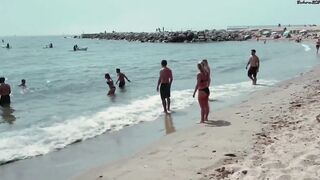 Playa del Somorrostro Barcelona Beach 4K Walk Tour