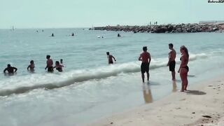 Playa del Somorrostro Barcelona Beach 4K Walk Tour