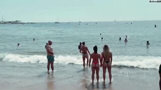 Playa del Somorrostro Barcelona Beach 4K Walk Tour