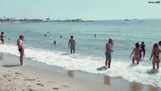 Playa del Somorrostro Barcelona Beach 4K Walk Tour