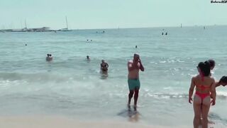 Playa del Somorrostro Barcelona Beach 4K Walk Tour