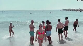 Playa del Somorrostro Barcelona Beach 4K Walk Tour