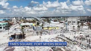 Skyfox drone tour of Times Square at Fort Myers Beach