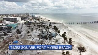 Skyfox drone tour of Times Square at Fort Myers Beach