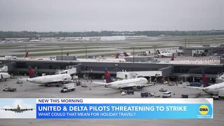 Possible pilots strikes at United, Delta ahead of holiday travel l GMA