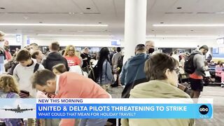 Possible pilots strikes at United, Delta ahead of holiday travel l GMA