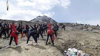 Yoga performed at highest altitude by a team of students from Government Schools of Haryana