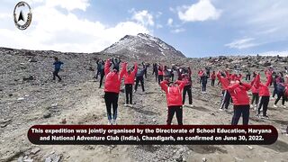 Yoga performed at highest altitude by a team of students from Government Schools of Haryana