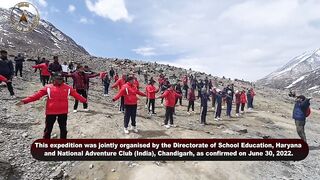 Yoga performed at highest altitude by a team of students from Government Schools of Haryana