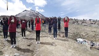 Yoga performed at highest altitude by a team of students from Government Schools of Haryana