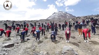 Yoga performed at highest altitude by a team of students from Government Schools of Haryana