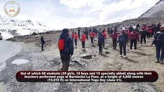 Yoga performed at highest altitude by a team of students from Government Schools of Haryana