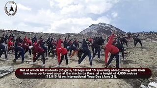 Yoga performed at highest altitude by a team of students from Government Schools of Haryana