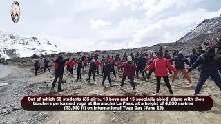 Yoga performed at highest altitude by a team of students from Government Schools of Haryana