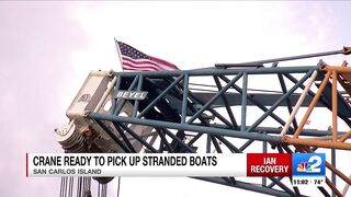 Massive crane set to pick up Fort Myers Beach shrimp boats stranded on dry land