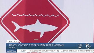 Del Mar beach closed after a woman was bit by a shark