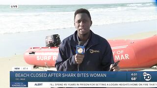 Del Mar beach closed after a woman was bit by a shark