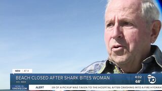 Del Mar beach closed after a woman was bit by a shark