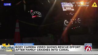 Video shows rescue effort after family crashes into South Daytona Beach canal