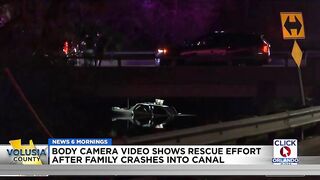 Video shows rescue effort after family crashes into South Daytona Beach canal