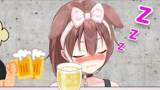 A Drunk Korone Falling Asleep Mid-Sentence on Stream [Hololive]