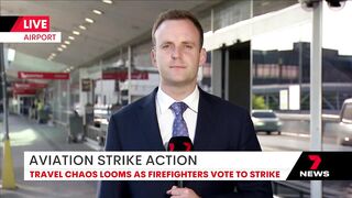 Travel chaos looms as firefighters vote to strike | 7NEWS