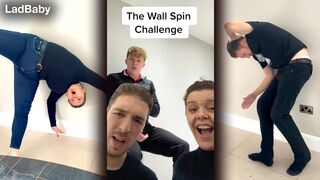 Trying the impossible wall spin challenge ????