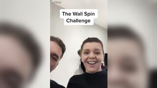 Trying the impossible wall spin challenge ????