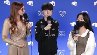 POST GAME INTERVIEW WITH FAKER :( | DRX vs. T1 | WORLDS 22 | FINALS