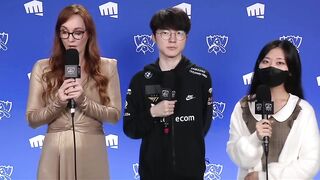 POST GAME INTERVIEW WITH FAKER :( | DRX vs. T1 | WORLDS 22 | FINALS